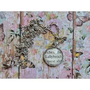 Lallybroch 20mm necklace made with Outlander book pages